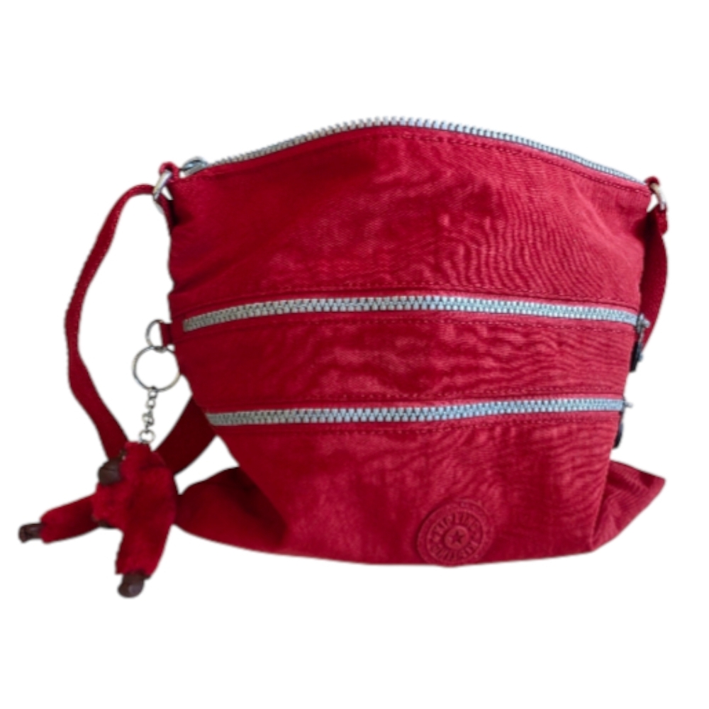 Kipling Handbag Alvar Crossbody Bag Red Tote Shoulder FELICIA Key Chain